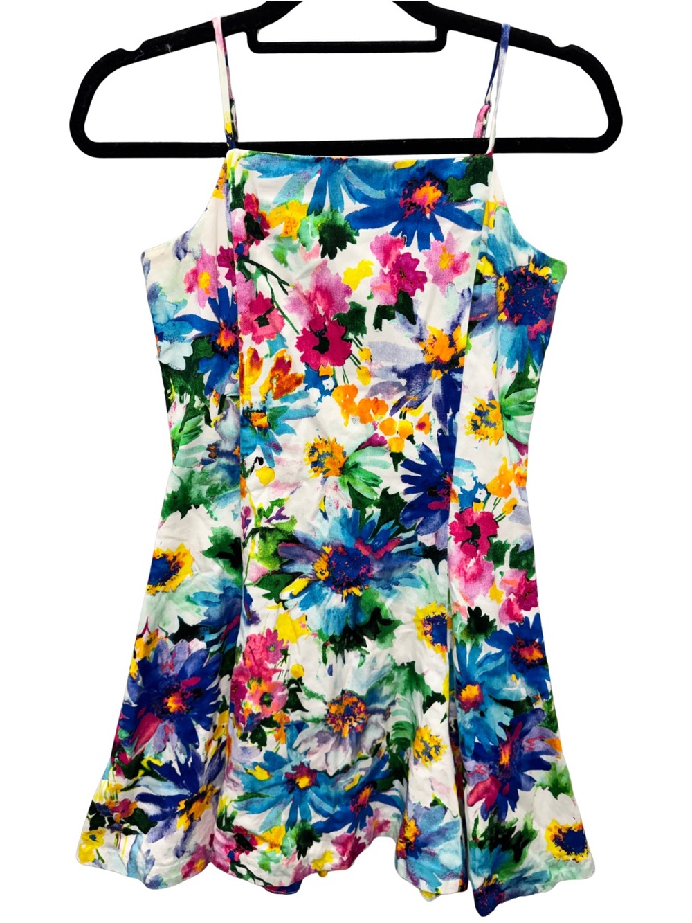 Polo Ralph Lauren Multicolor Floral Spaghetti-Strap Dress Girls 16 Womens XS